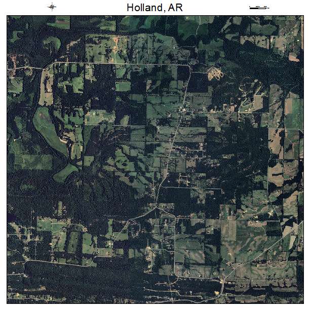 Holland, AR air photo map