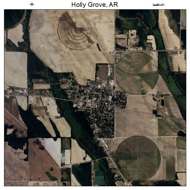 Holly Grove, AR air photo map