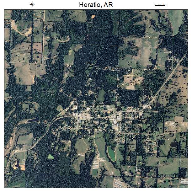 Horatio, AR air photo map