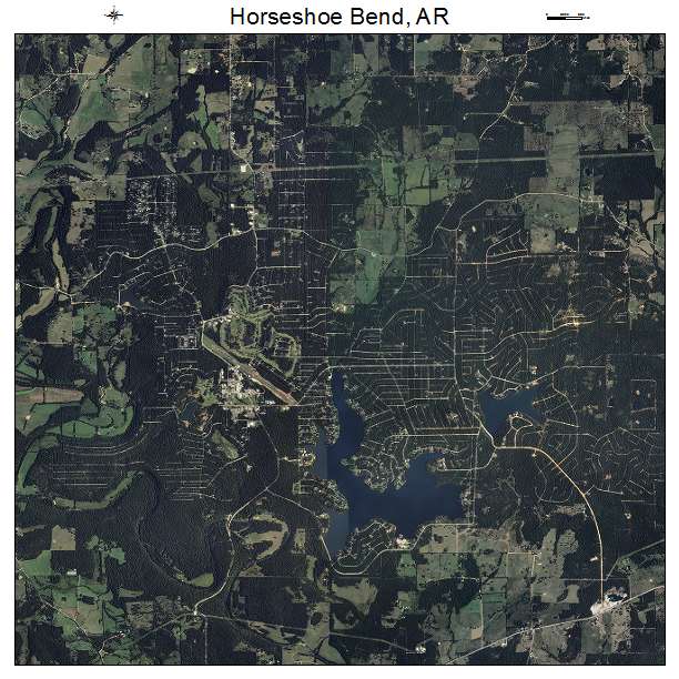 Horseshoe Bend, AR air photo map