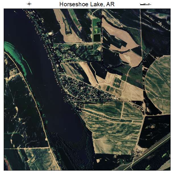 Horseshoe Lake, AR air photo map