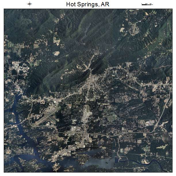 Hot Springs, AR air photo map