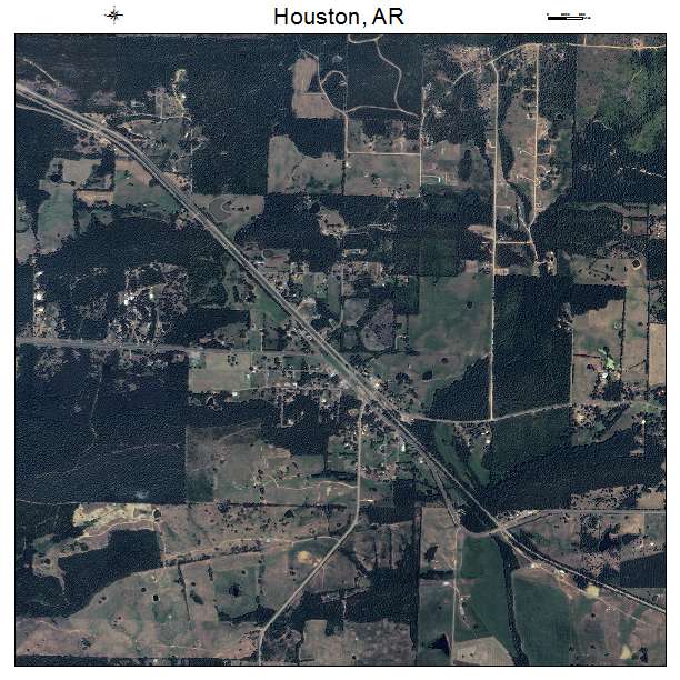 Houston, AR air photo map