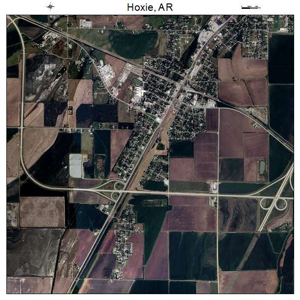 Hoxie, AR air photo map