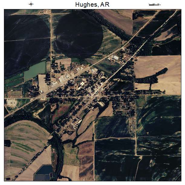 Hughes, AR air photo map
