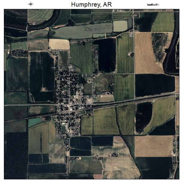Humphrey, AR air photo map