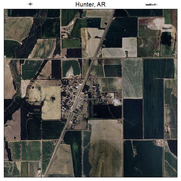 Hunter, AR air photo map