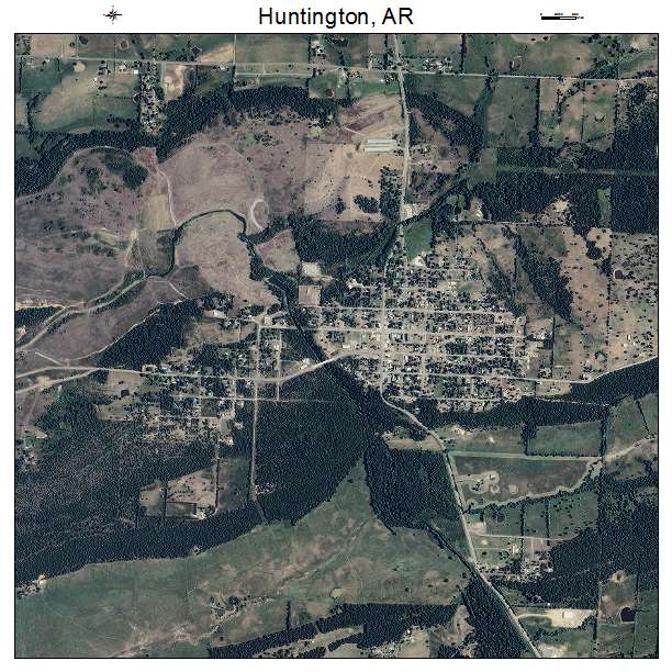 Huntington, AR air photo map