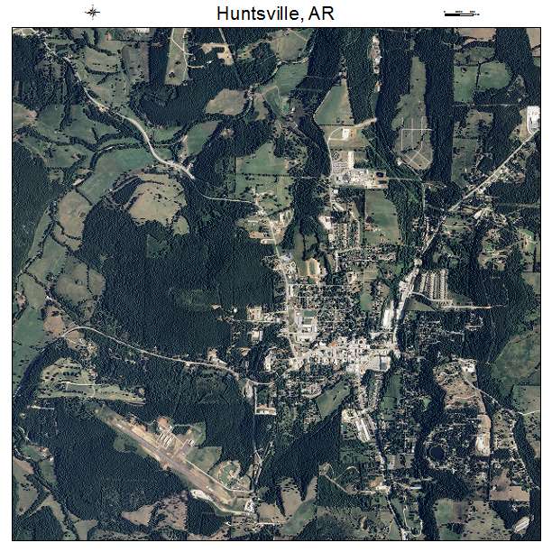 Huntsville, AR air photo map