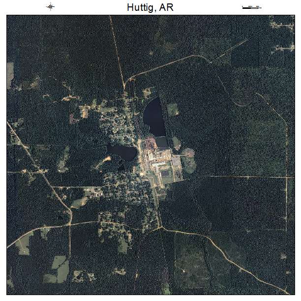 Huttig, AR air photo map