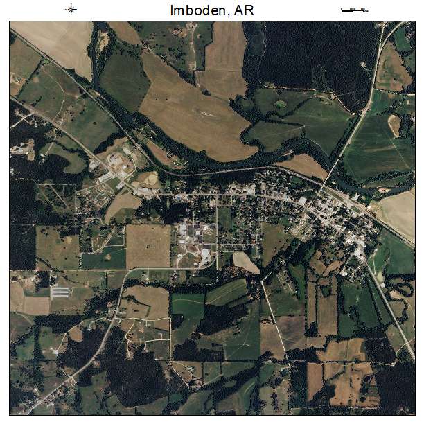 Imboden, AR air photo map