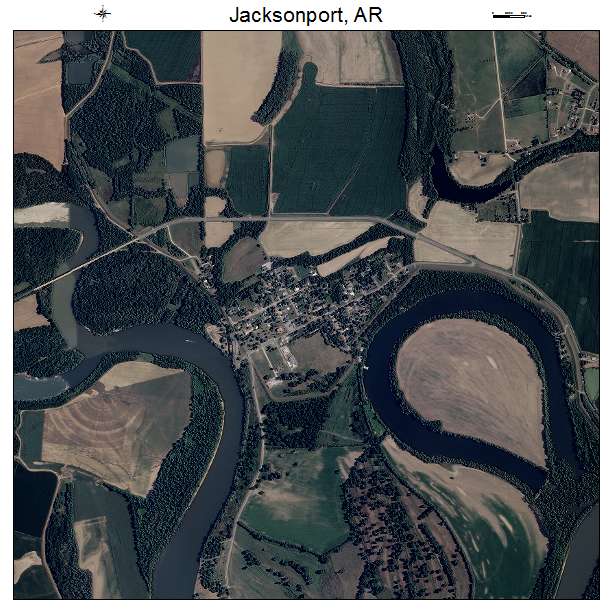 Jacksonport, AR air photo map