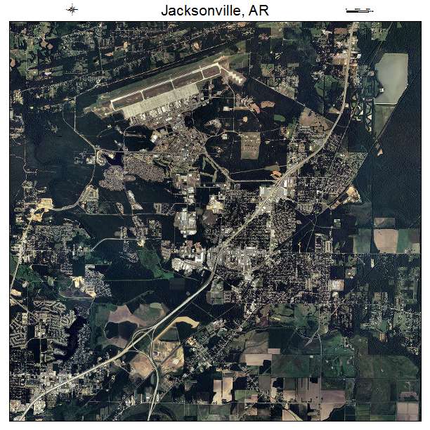 Jacksonville, AR air photo map