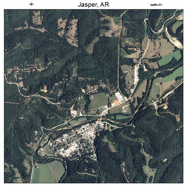 Jasper, AR air photo map