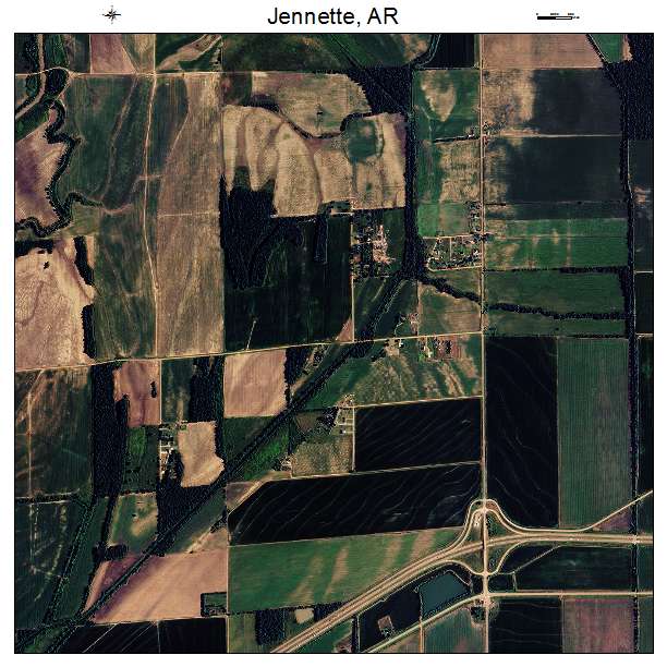 Jennette, AR air photo map