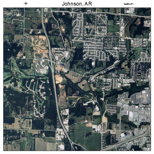 Johnson, AR air photo map