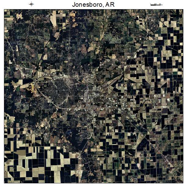 Jonesboro, AR air photo map