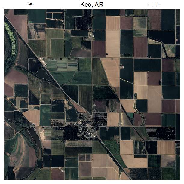 Keo, AR air photo map