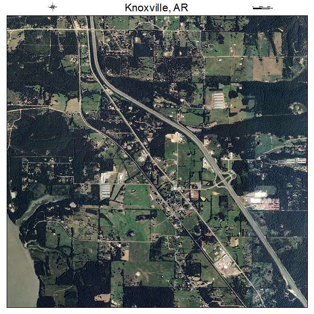 Knoxville, AR air photo map