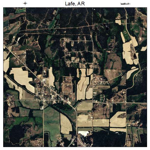 Lafe, AR air photo map
