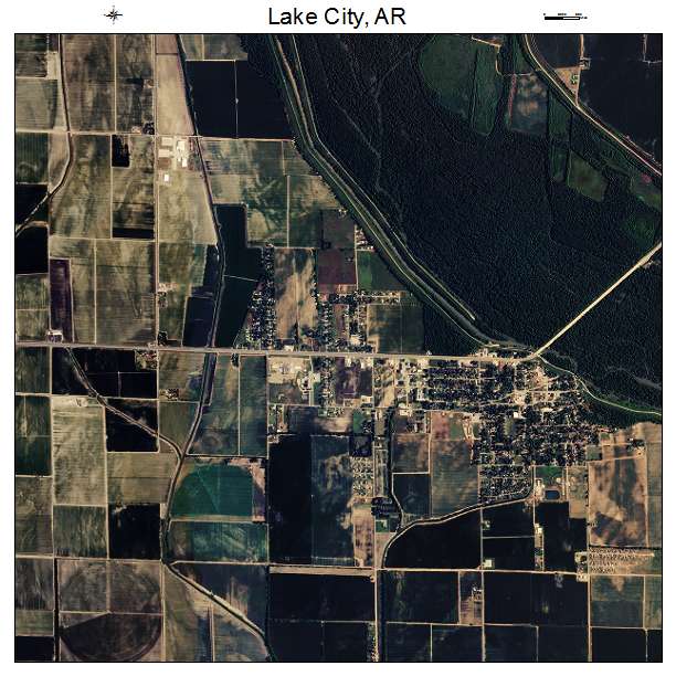 Lake City, AR air photo map