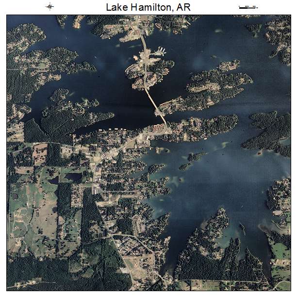 Lake Hamilton, AR air photo map