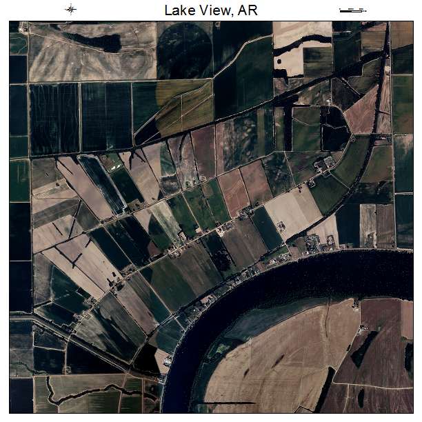 Lake View, AR air photo map