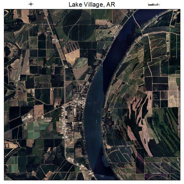 Lake Village, AR air photo map