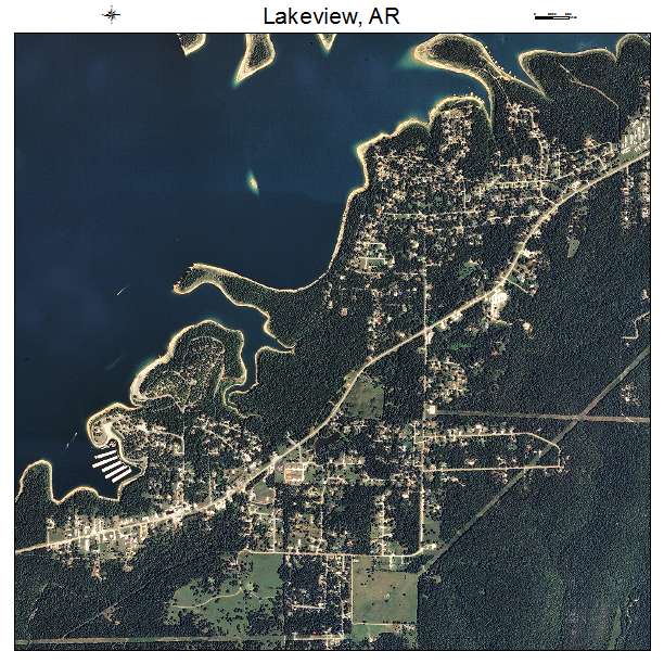 Lakeview, AR air photo map