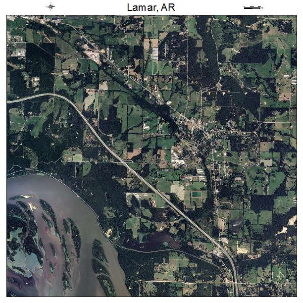 Lamar, AR air photo map
