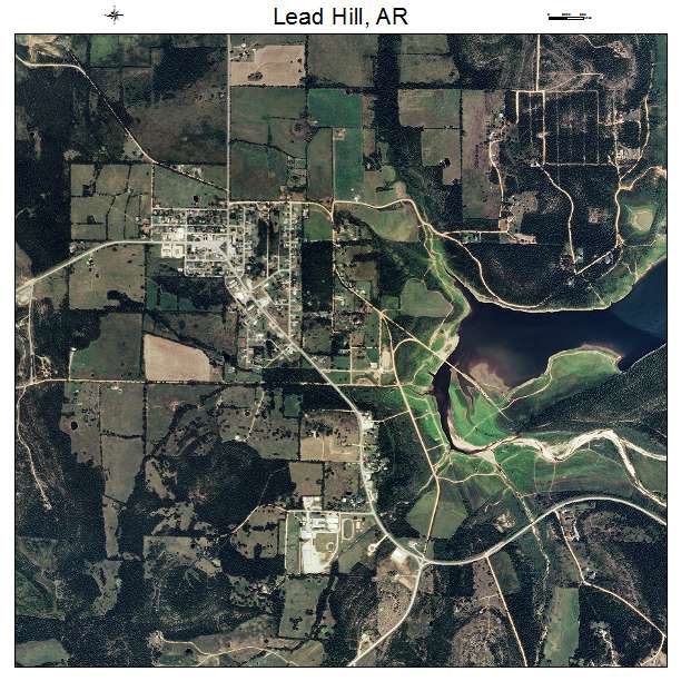 Lead Hill, AR air photo map