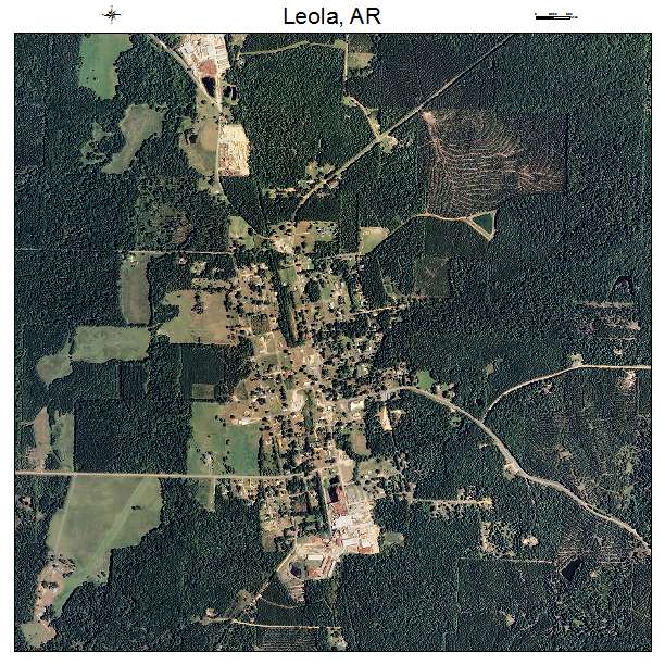 Leola, AR air photo map