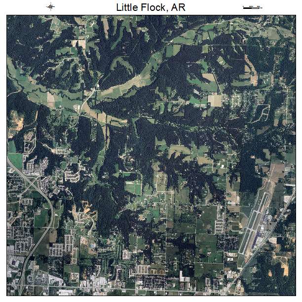 Little Flock, AR air photo map
