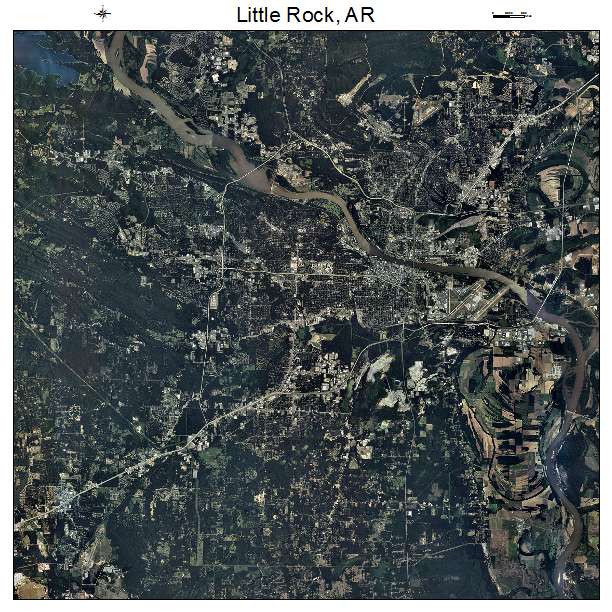 Little Rock, AR air photo map