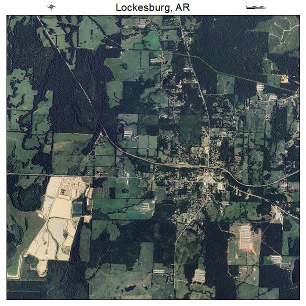 Lockesburg, AR air photo map