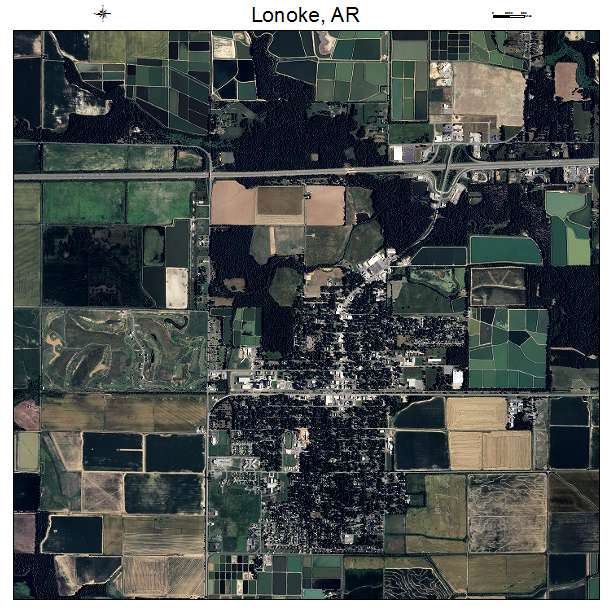 Lonoke, AR air photo map