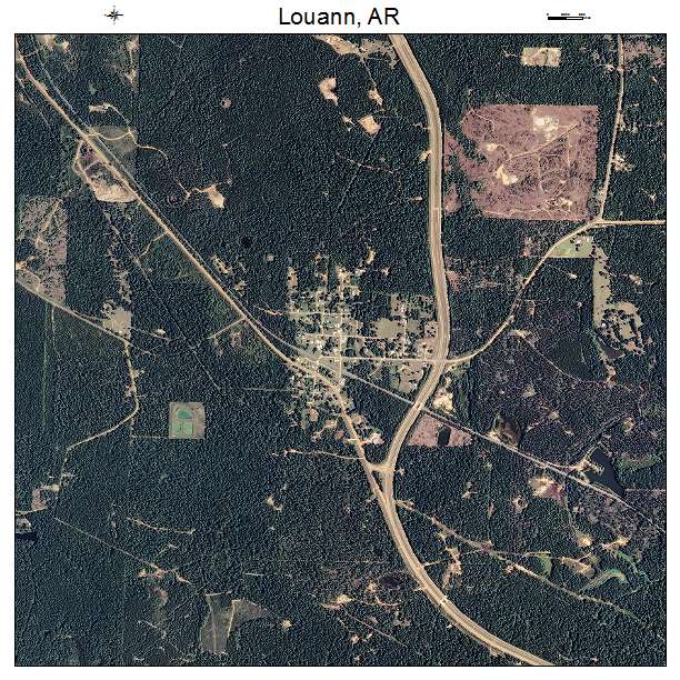 Louann, AR air photo map