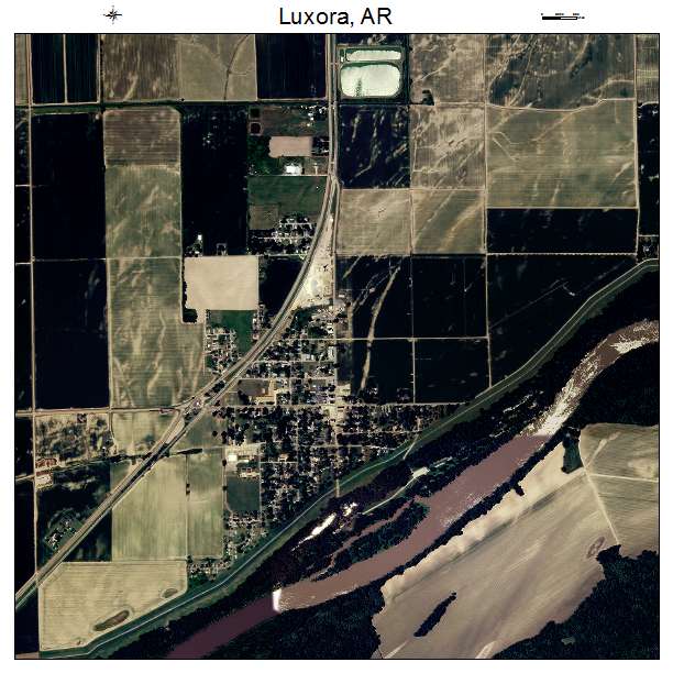 Luxora, AR air photo map