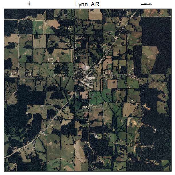 Lynn, AR air photo map