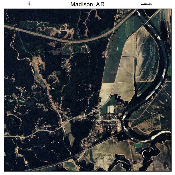 Madison, AR air photo map