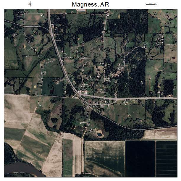 Magness, AR air photo map