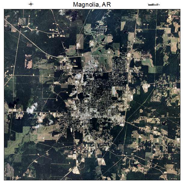 Magnolia, AR air photo map