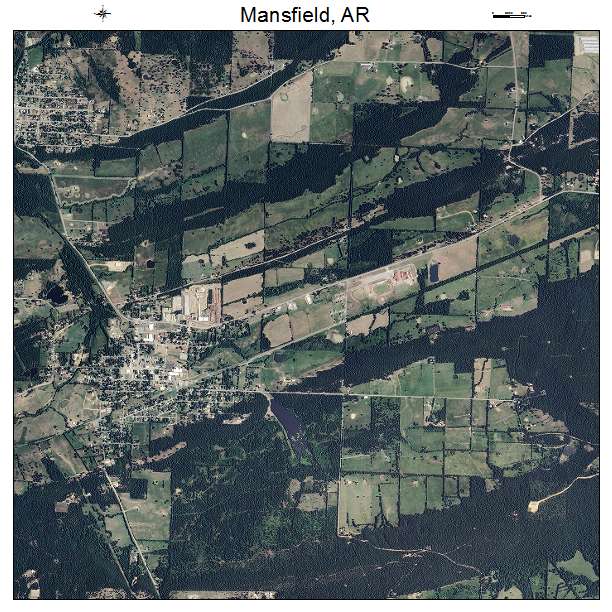 Mansfield, AR air photo map