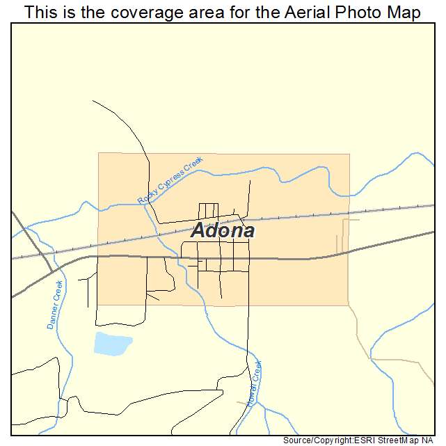 Adona, AR location map 