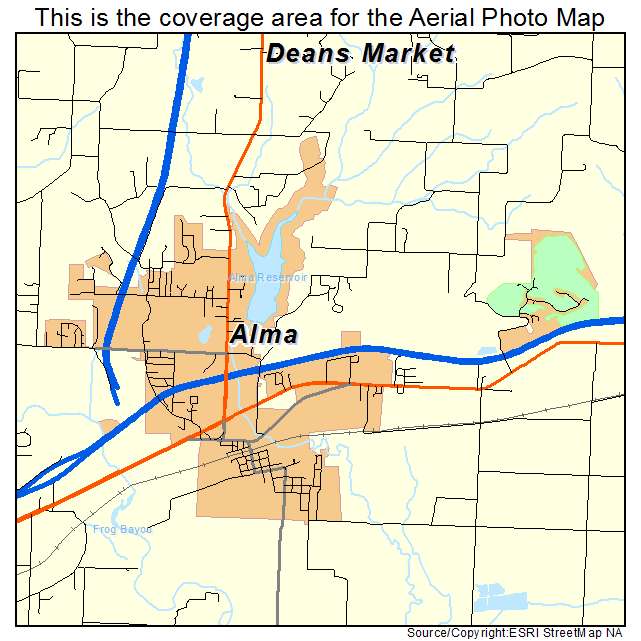 Alma, AR location map 