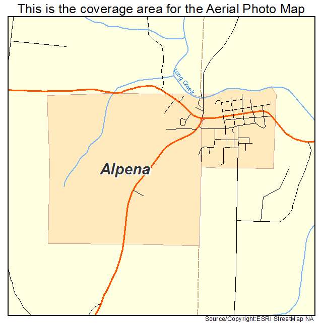 Alpena, AR location map 