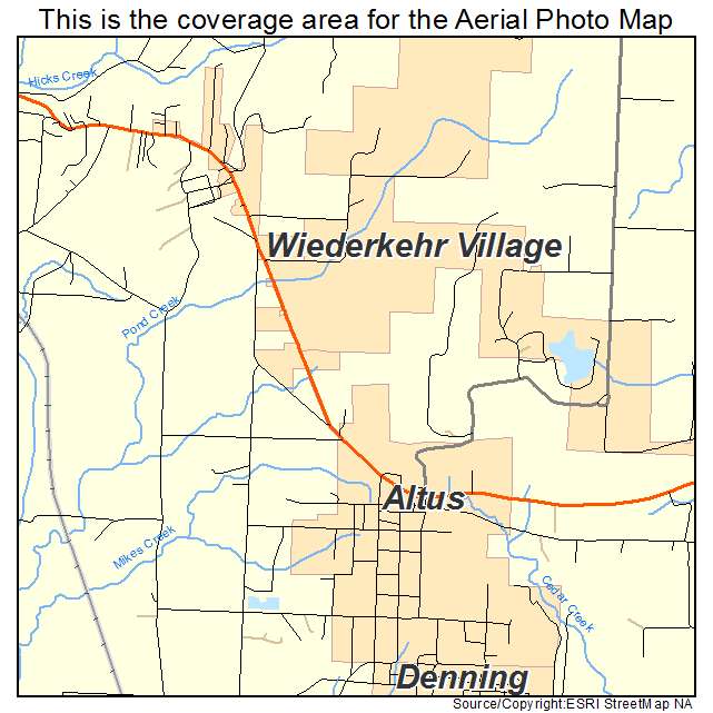 Altus, AR location map 