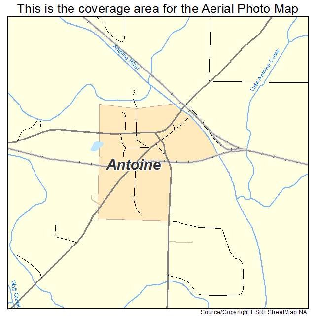 Antoine, AR location map 