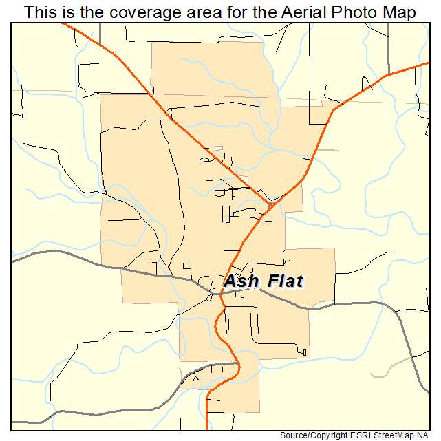Ash Flat, AR location map 
