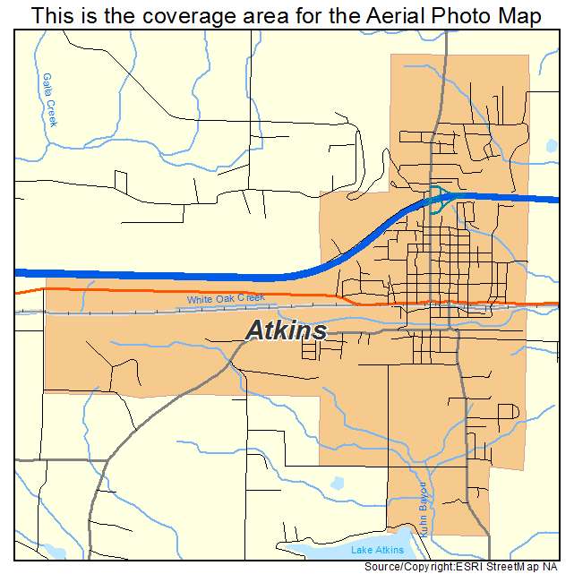 Atkins, AR location map 